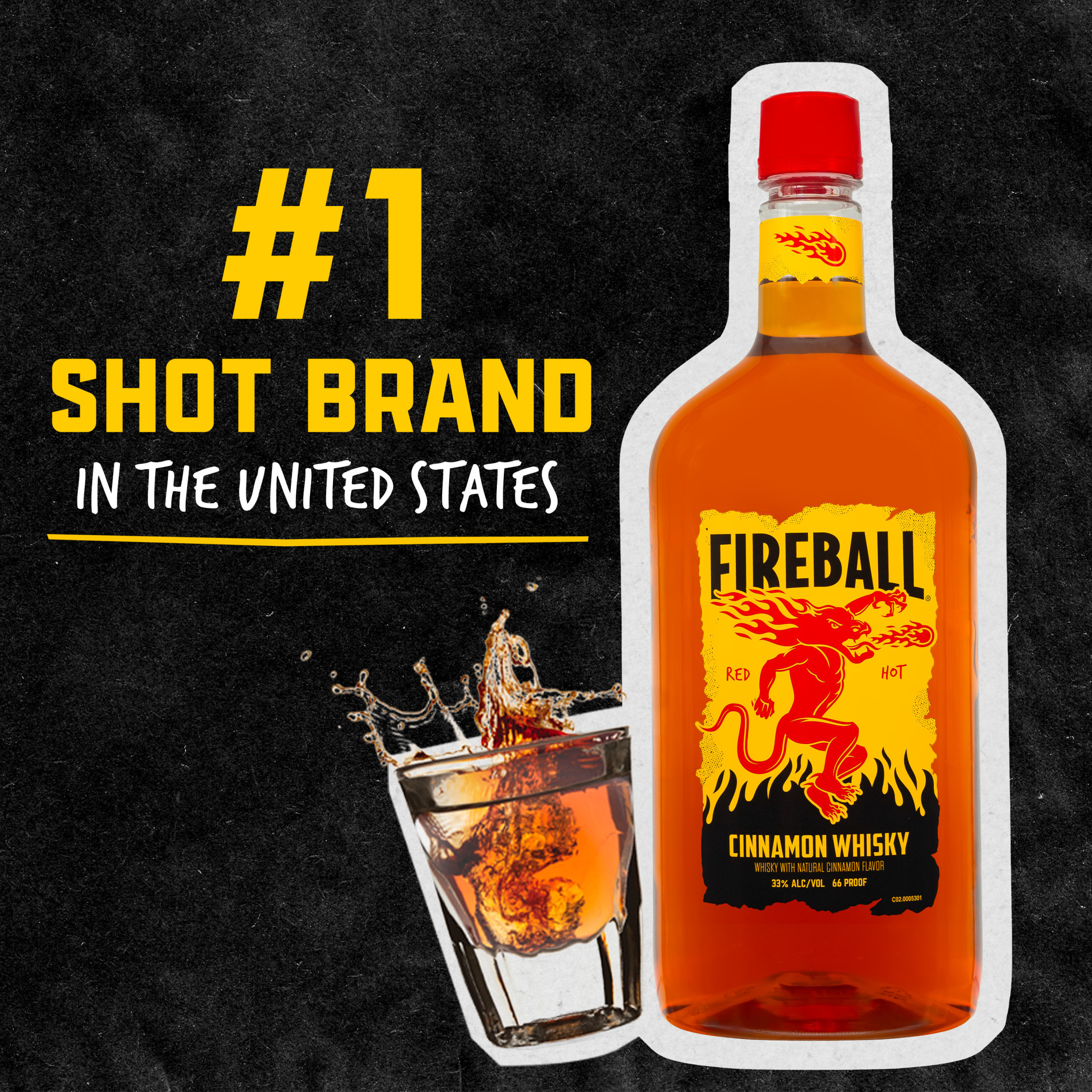 Fireball Hot Cinnamon Blended Whisky 1.75L – 66 Proof (ABV 33