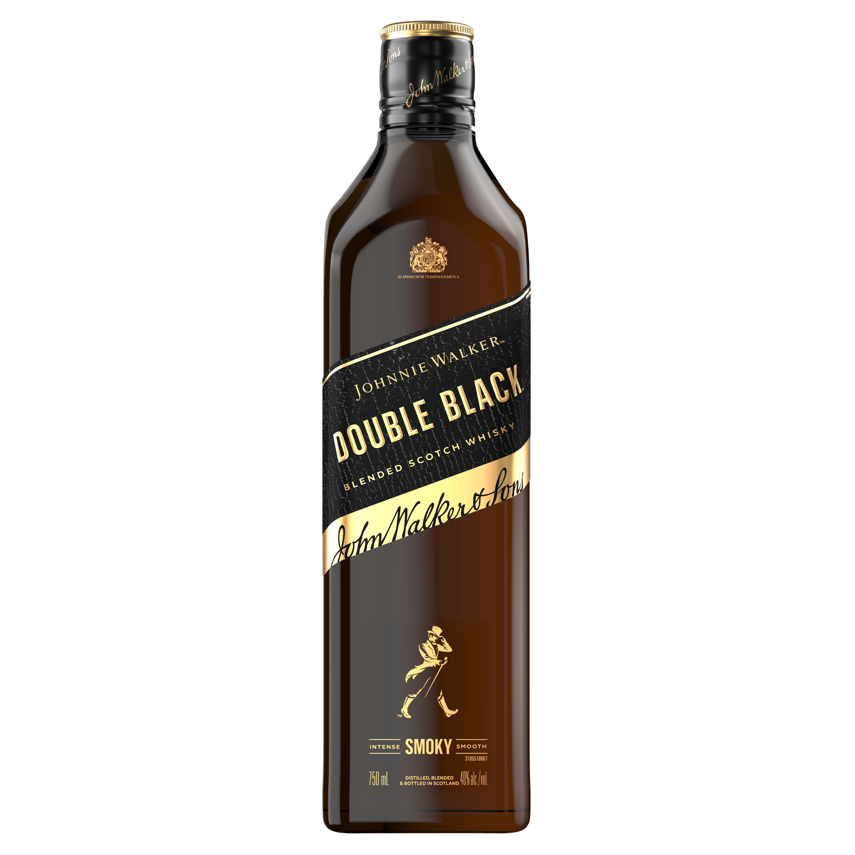 Johnnie Walker Double Black Label Blended Scotch Whisky, 750 mL