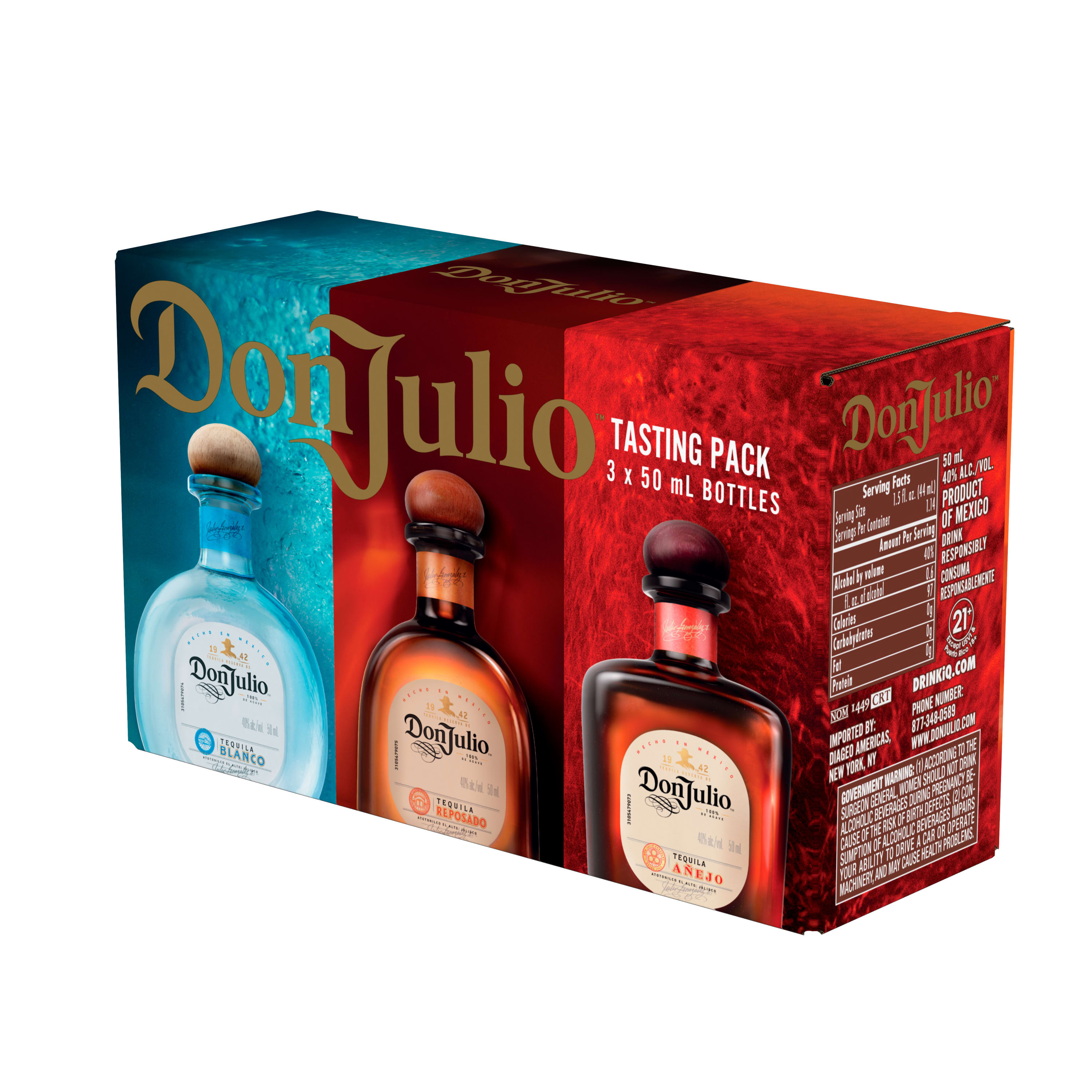 Don Julio Tequila Tasting Pack with Blanco, Reposado, and Añejo