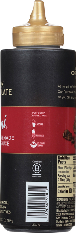 Torani Puremade Sauce, Dark Chocolate | Giant Eagle | Because It