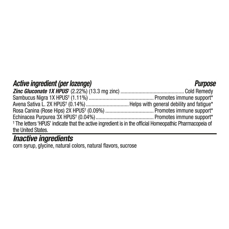 Cold-Eeze Lozenges Natural Flavor Citrus with Elderberry Cold