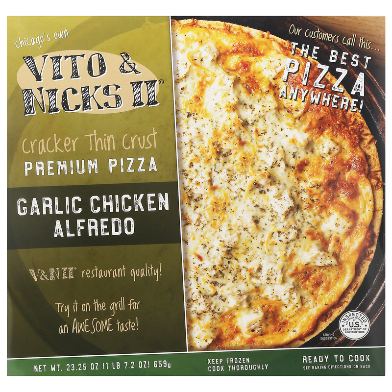 Vito Nicks II Pizza, Premium, Garlic Chicken Alfredo, Cracker