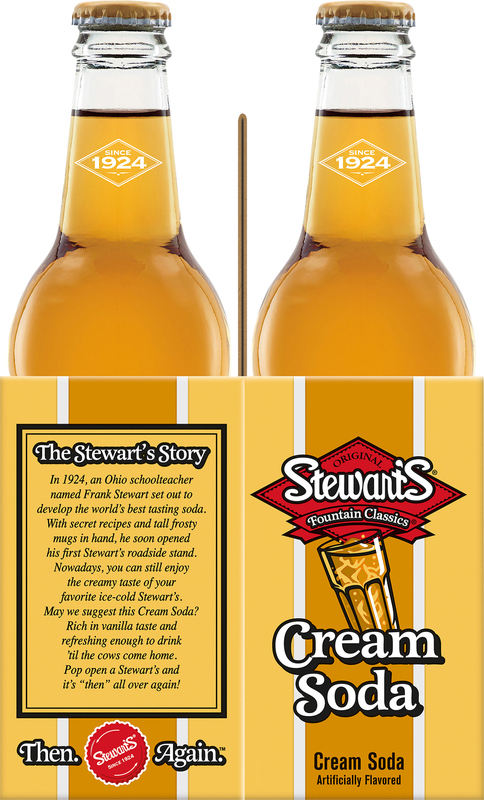 Stewart's Cream Soda Made with Sugar, 12 fl oz glass bottles, 4