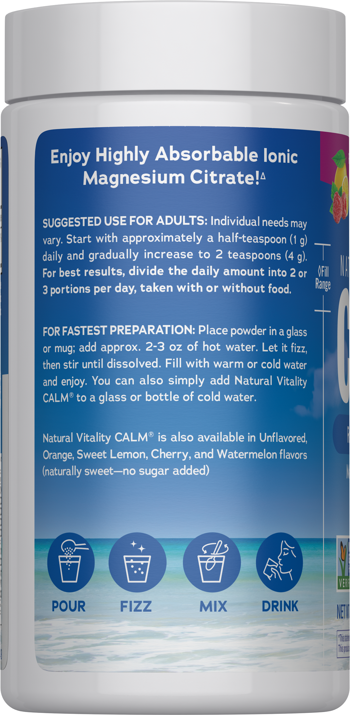 Natural Vitality Calm Raspberry Lemon 4oz Powder | Giant Eagle