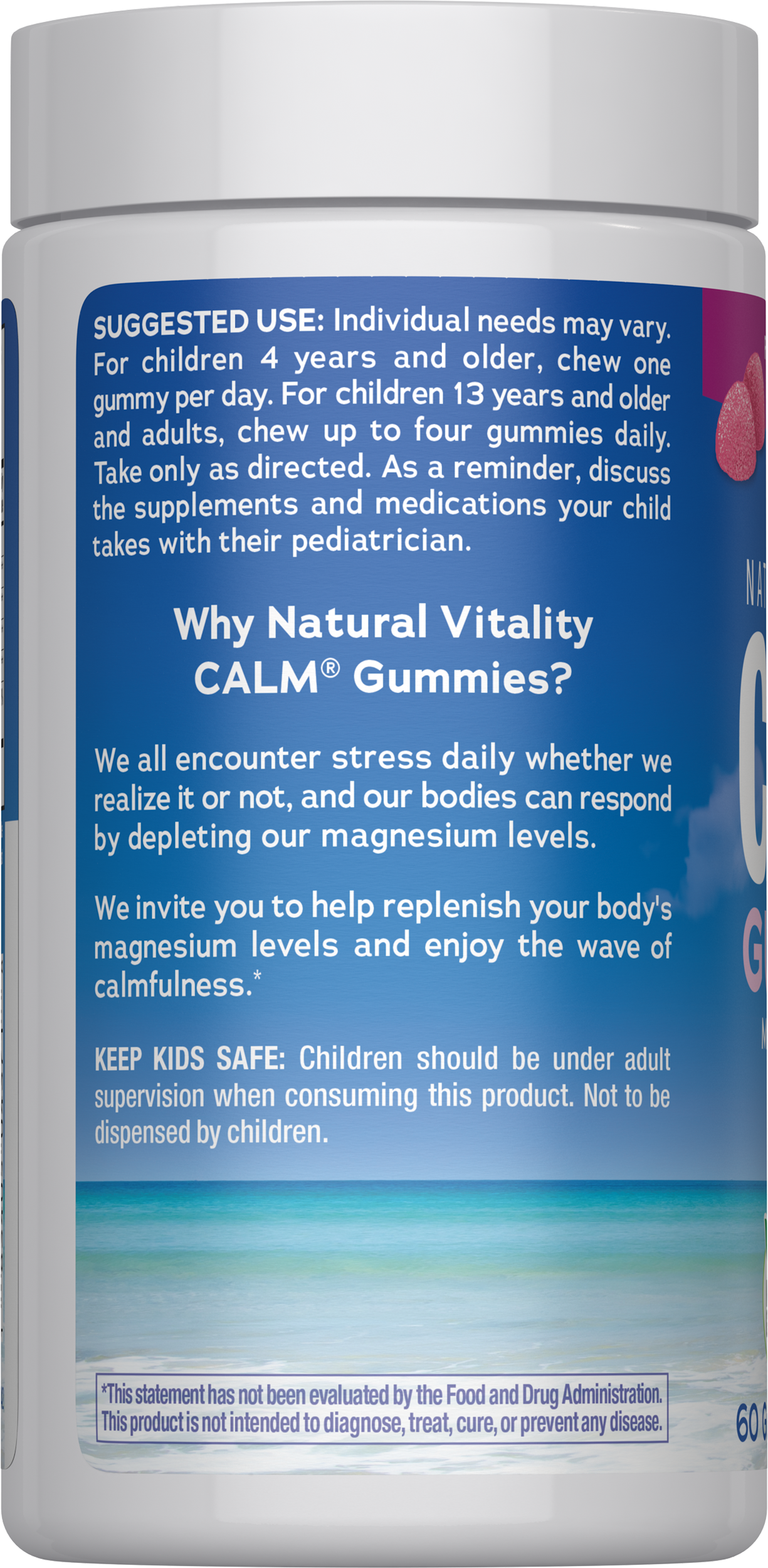 Natural Vitality Calm Raspberry-Lemon 60 Gummies | Giant Eagle