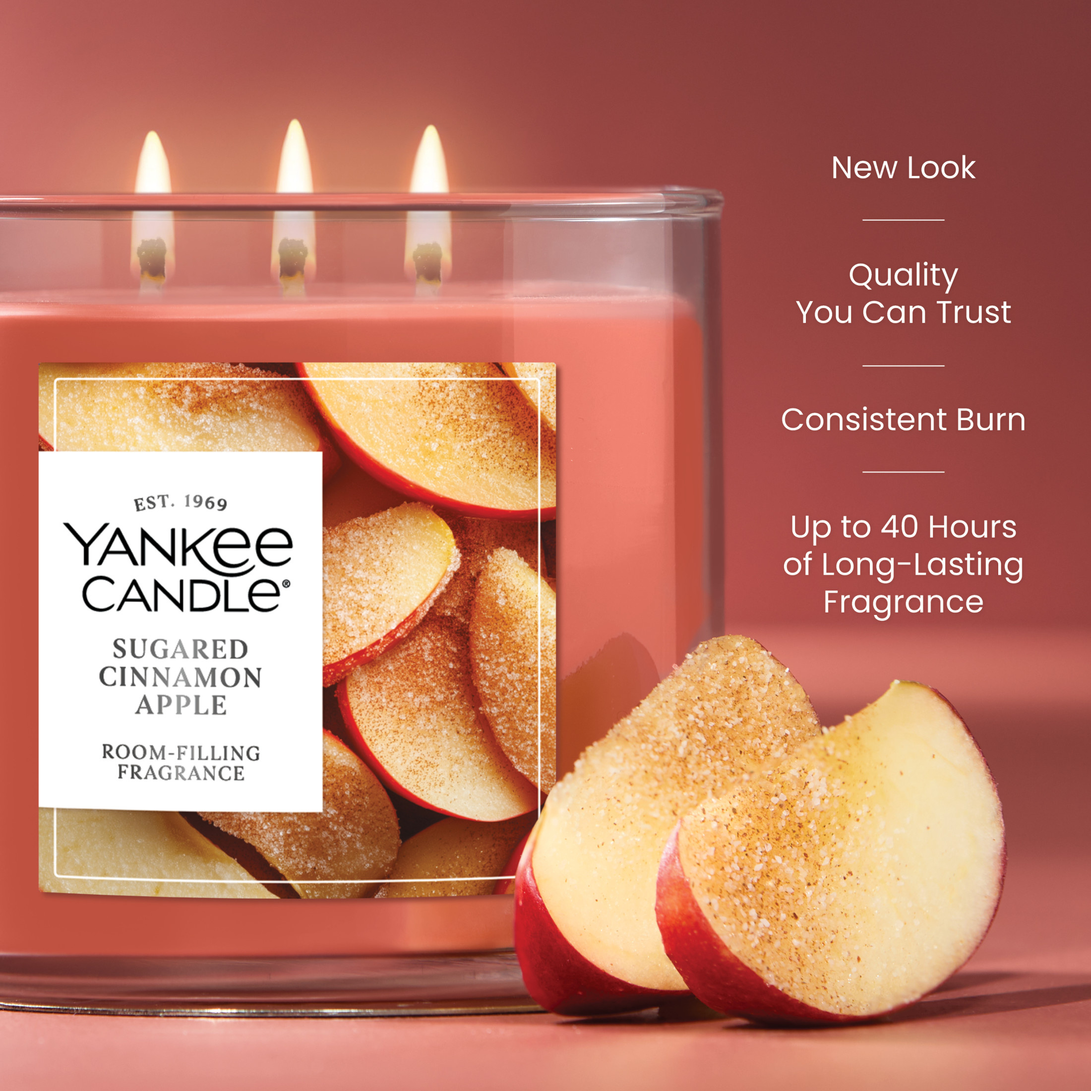 Yankee Candle 3 Wick Candle Jar, Scented Candle with up to 40