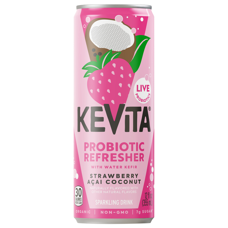 KeVita Probiotic Refresher with Water Kefir Strawberry Acai