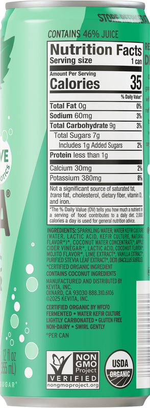 KeVita Probiotic Refresher Mojita Lime Mint Coconut Sparkling
