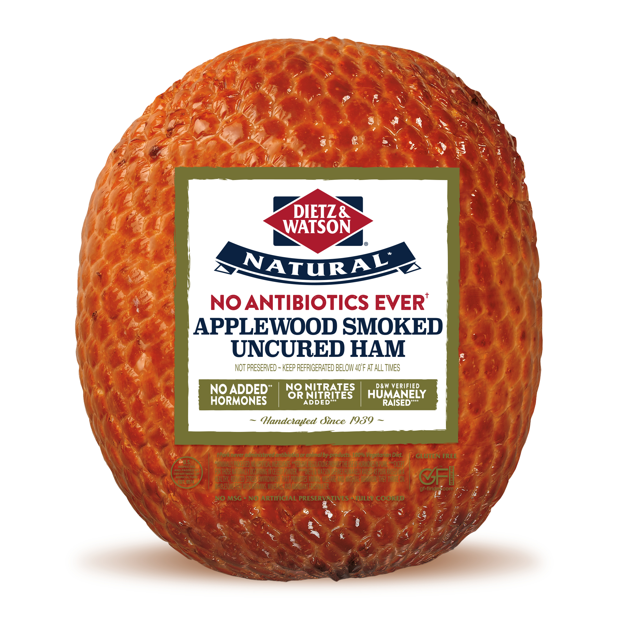 Dietz & Watson Antibiotic Free Ham, Applewood Smoked | Giant Eagle