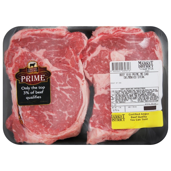 Market District Delmonico Steak, Beef Rib, Prime Giant Eagle