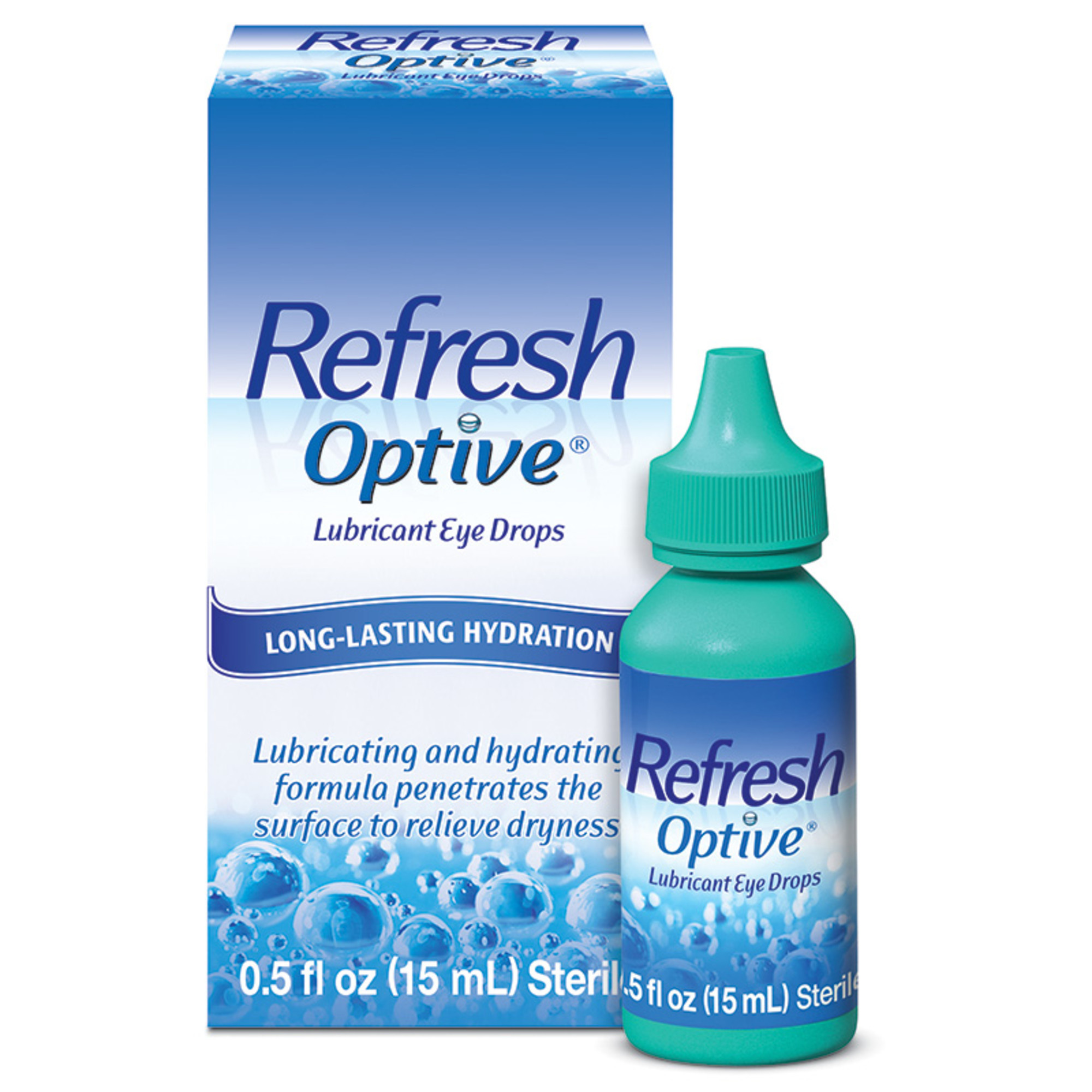 Refresh Optive Lubricant Eye Drops Artificial Tears, 0.5 fl oz (15