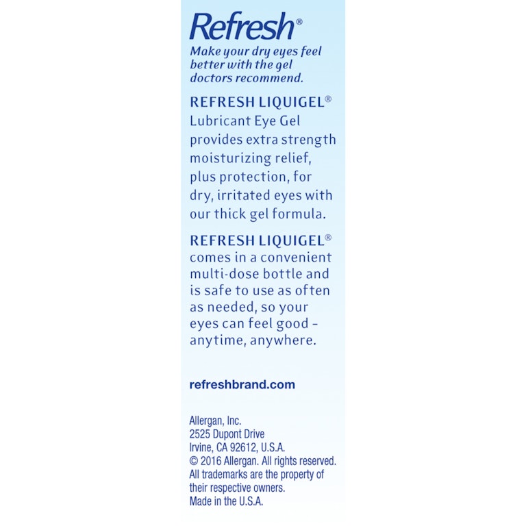 Refresh Liquigel Lubricant Eye Gel, 0.5 fl oz (15 mL) | Giant Eagle | Because It Matters | Grocery Store & Pharmacy Refresh Liquigel Lubricant Eye Gel, 0.5 fl oz (15 mL) | Giant Eagle | Because It Matters | Grocery Store & Pharmacy
