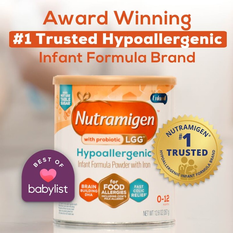 Enfamil Nutramigen Hypoallergenic Baby Formula with Iron, Lactose