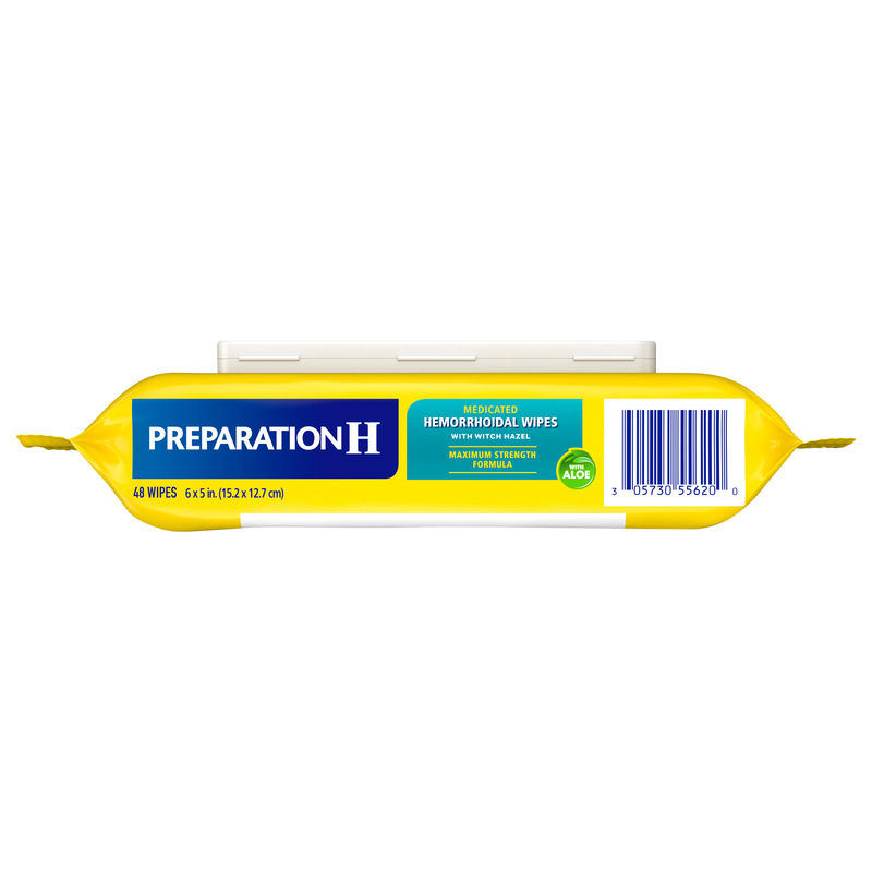 Preparation H Hemorrhoid Wipes with Witch Hazel for Skin