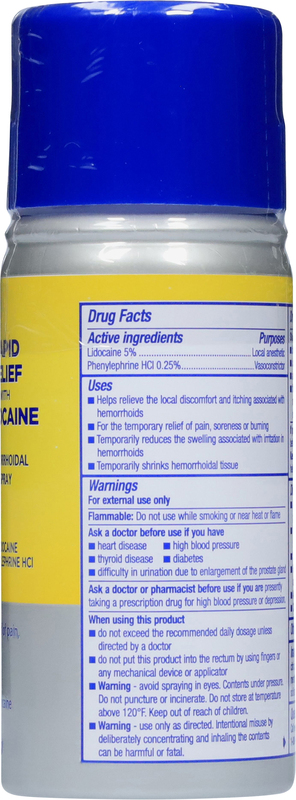 Preparation H Rapid Relief Hemorrhoidal Spray with Lidocaine for