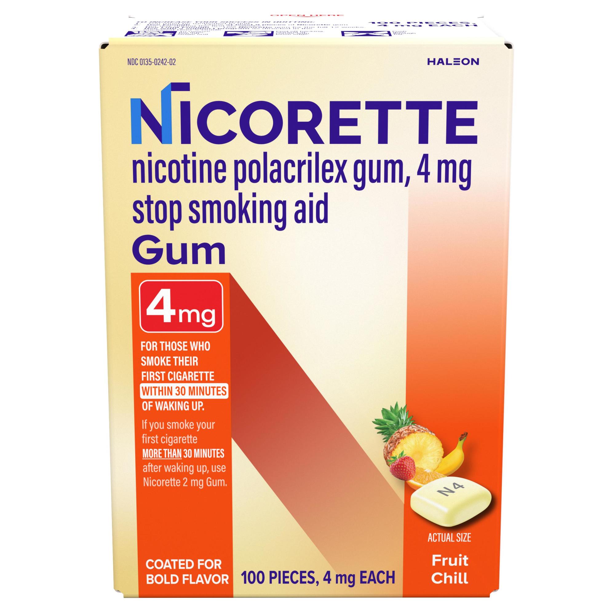 nicoton☆ 4 Pack 10pc CVS Sugar Free Nicotine Gum 2mg Coated Mint