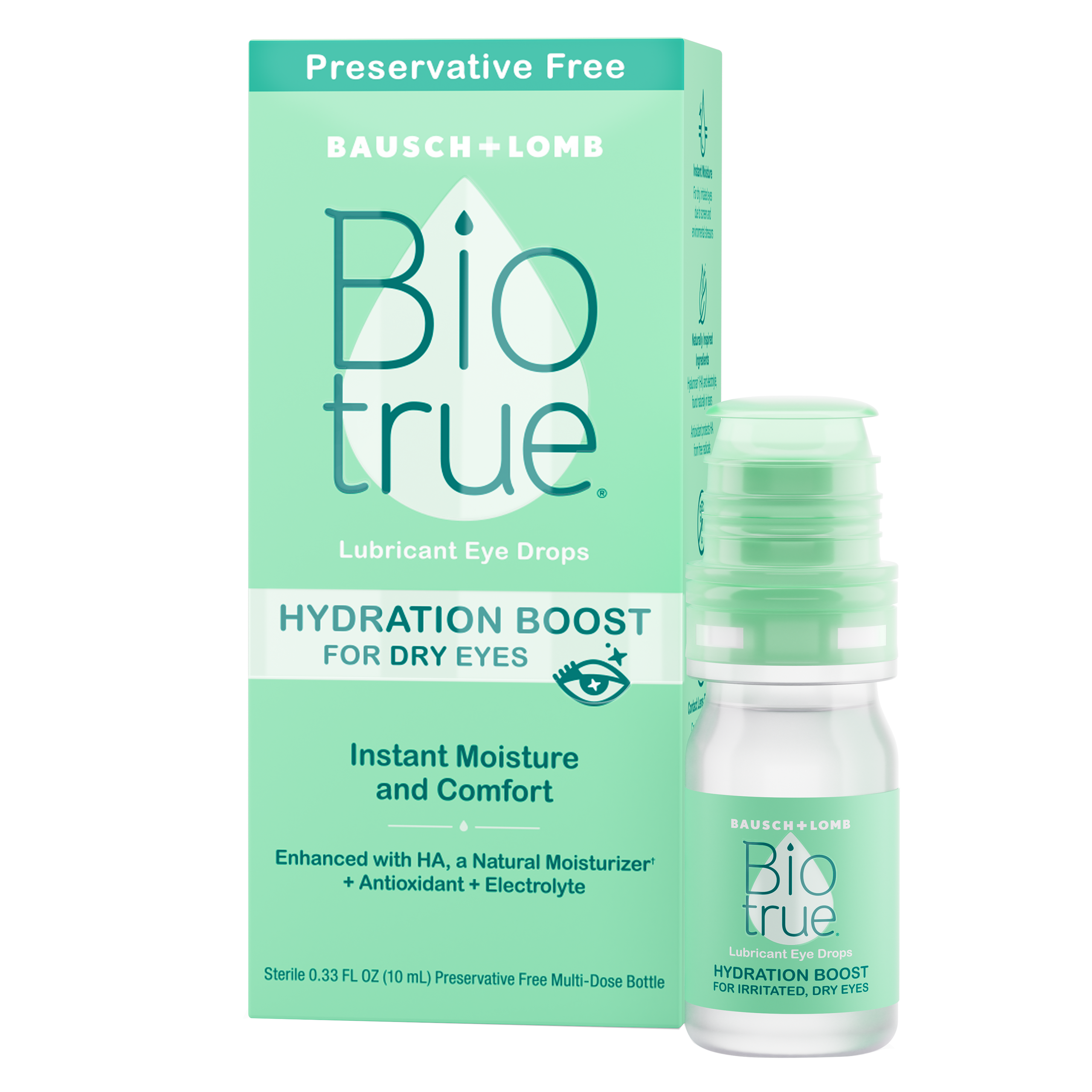how to increase eye lubrication naturally Biotrue Hydration Boost Eye Drops Multi-Dose for Irritated and Dry Eyes  from Bausch + Lomb, Preservative Free, pH Balanced, Naturally Inspired 0.33  FL OZ (10 mL | Giant Eagle