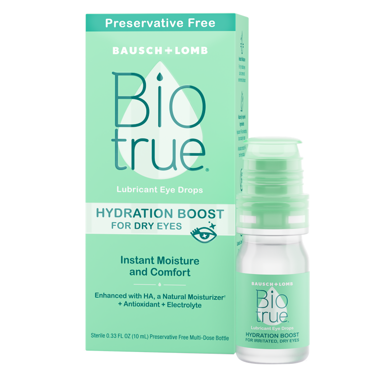 Biotrue Hydration Boost Eye Drops Multi-Dose for Irritated and Dry Eyes from Bausch + Lomb, Preservative Free, pH Balanced, Naturally Inspired 0.33 FL OZ (10 mL | Giant Eagle | Because It Biotrue Hydration Boost Eye Drops Multi-Dose for Irritated and Dry Eyes from Bausch + Lomb, Preservative Free, pH Balanced, Naturally Inspired 0.33 FL OZ (10 mL | Giant Eagle | Because It
