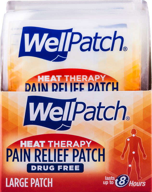WellPatch Pain Relief Patch, Heat Therapy, Drug Free, Large