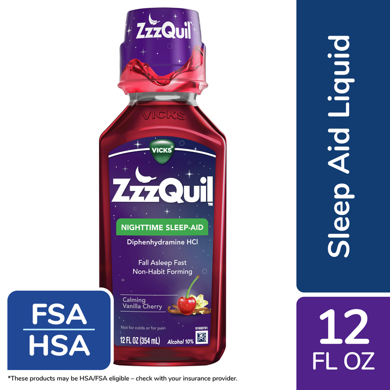 Vicks ZzzQuil Liquid Sleep Aid, Soothing Sleep, Diphenhydramine