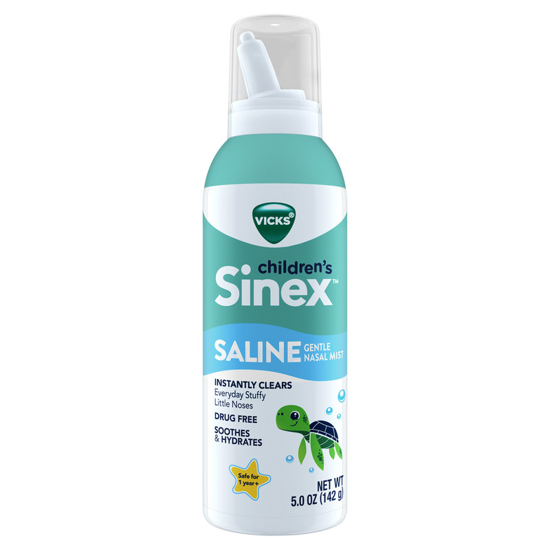 Vicks Sinex Children's Saline Nasal Mist, Gentle for Ages 1+, Drug