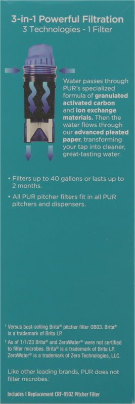Pur Plus Pitcher Filter, CRF-950Z, 3-in-1 | Giant Eagle | Because