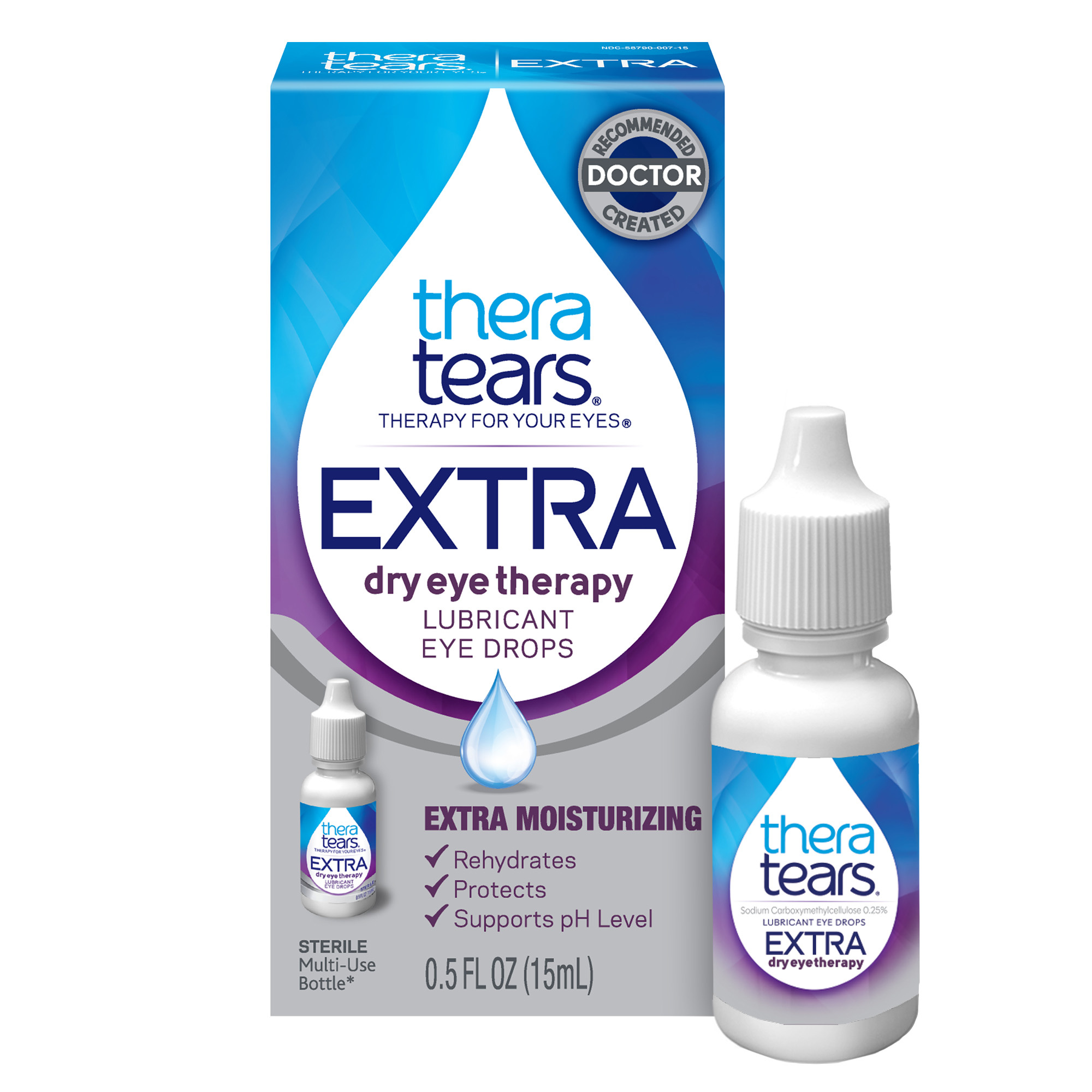 TheraTears EXTRA Dry Eye Therapy, Lubricating Eye Drops for Dry