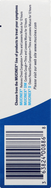 美品 MジュカインEX SR Mucinex 12 Hr Chest Congestion Expectorant, Tablets, 68ct | Giant