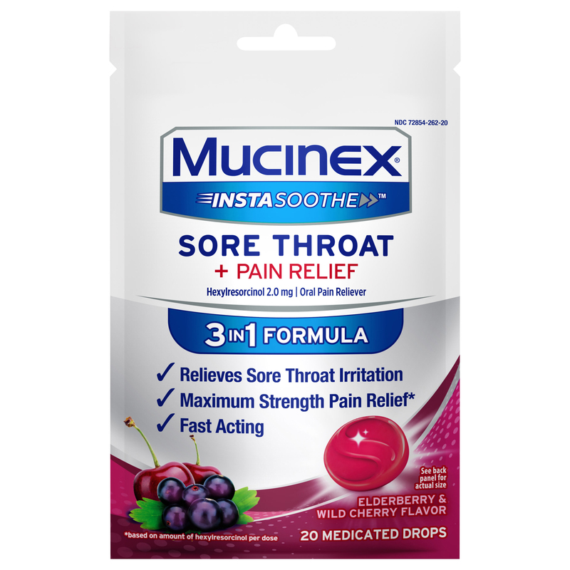 Mucinex Cough Drops, 3 in 1 Formula, Mixed Berry Flavor | Giant