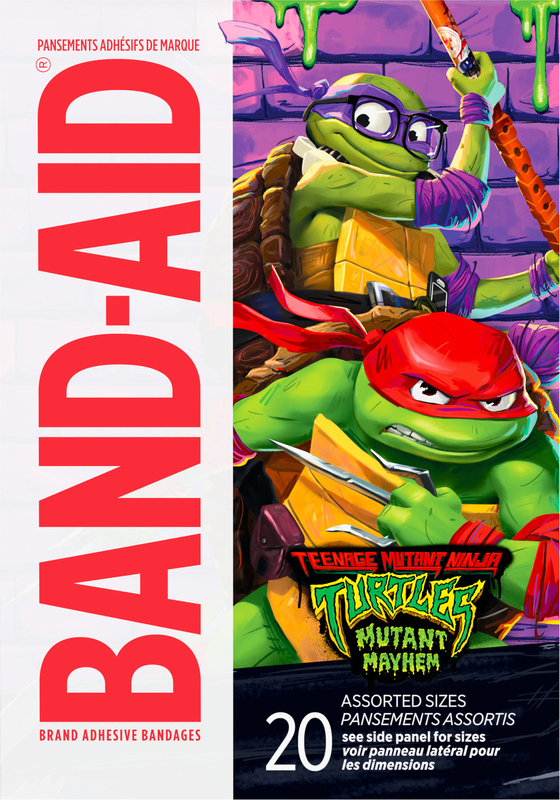 BAND-AID Brand Bandages for Kids, Nickelodeon TMNT, Assorted, 20
