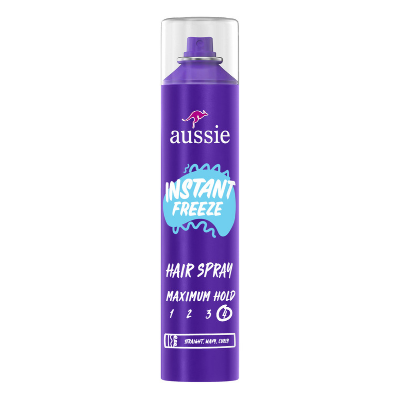 Aussie Instant Freeze Hair Spray for Curly Hair, Straight Hair