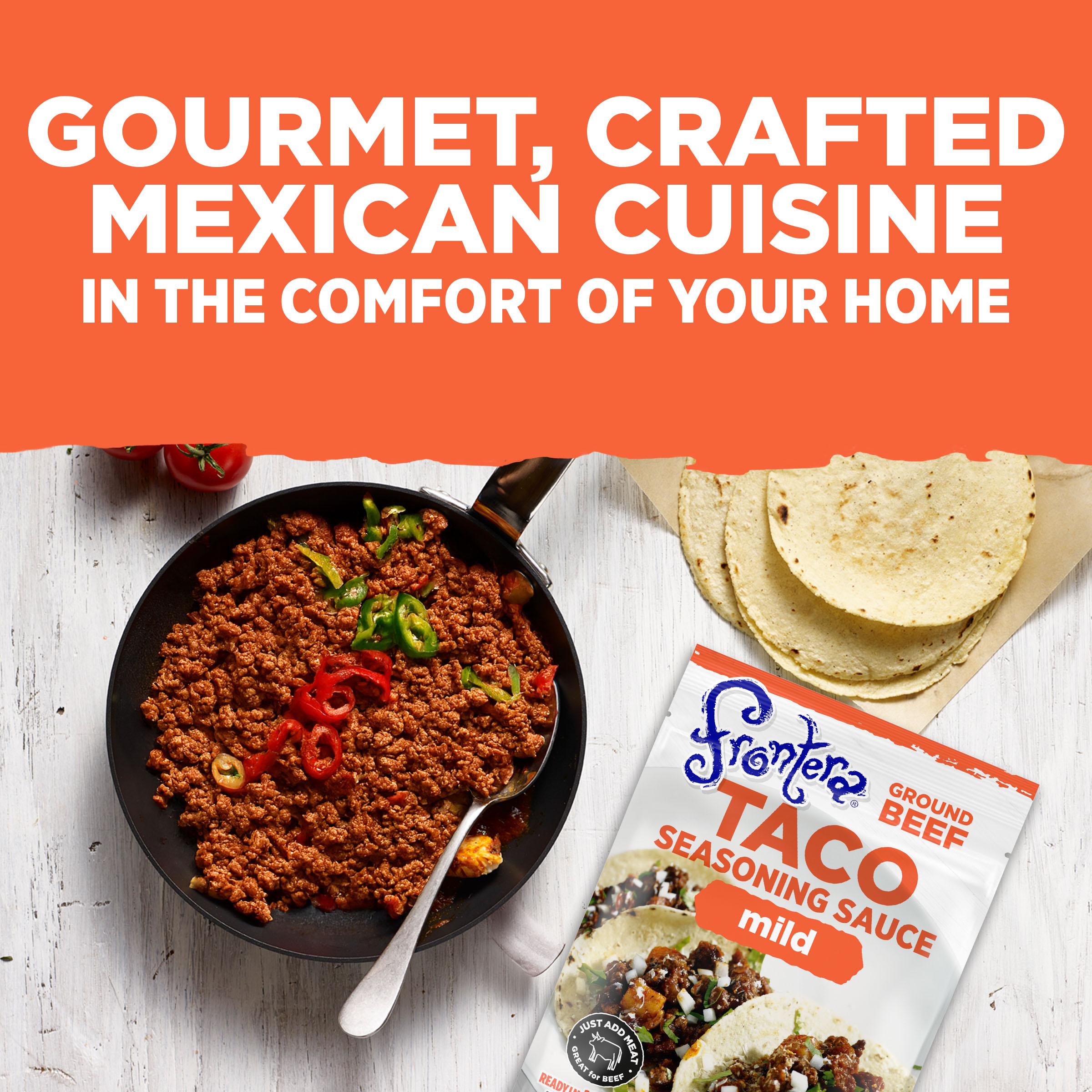 Frontera Mild Ground Beef Seasoning Taco Sauce, Giant