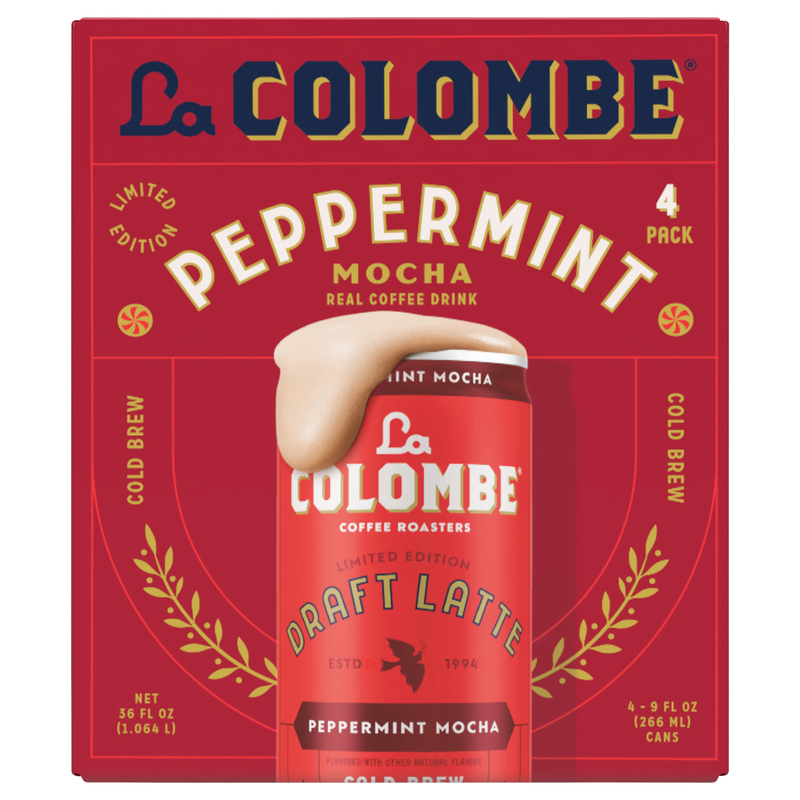 La Colombe Cold Brew, with Milk, Draft Latte, Peppermint Mocha, 4