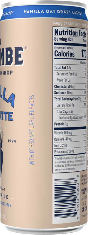 La Colombe Coffee, Oatmilk Vanilla Latte, 11 fl oz Cans | Giant