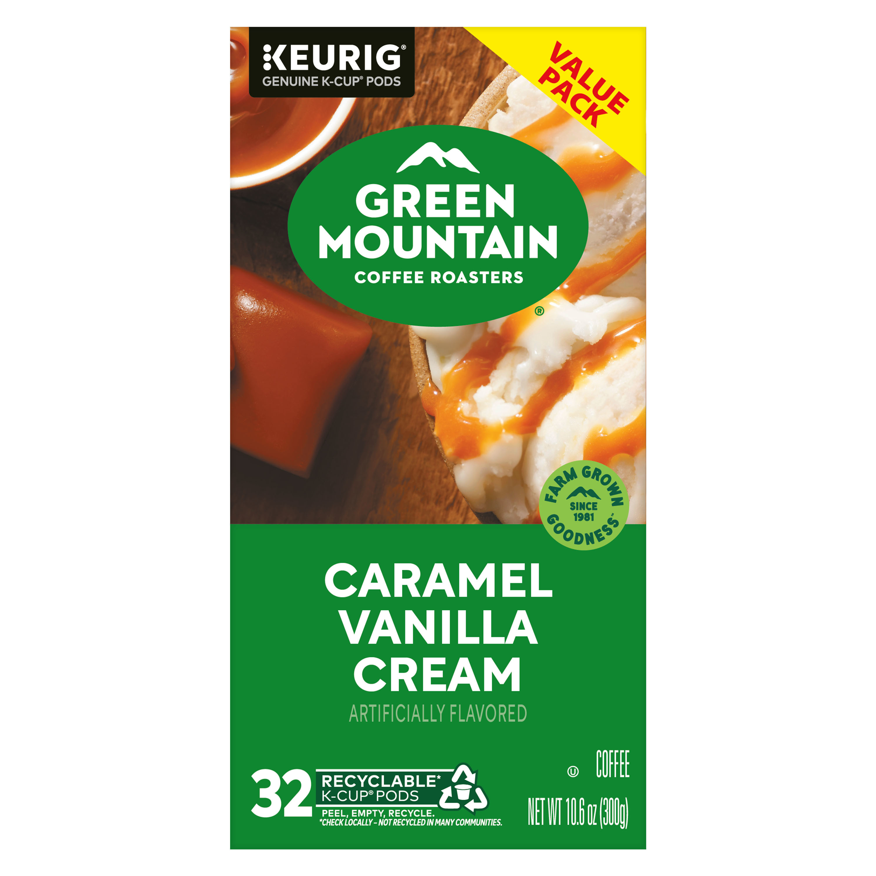 Green Mountain Coffee Roasters Caramel Vanilla Cream Keurig Single