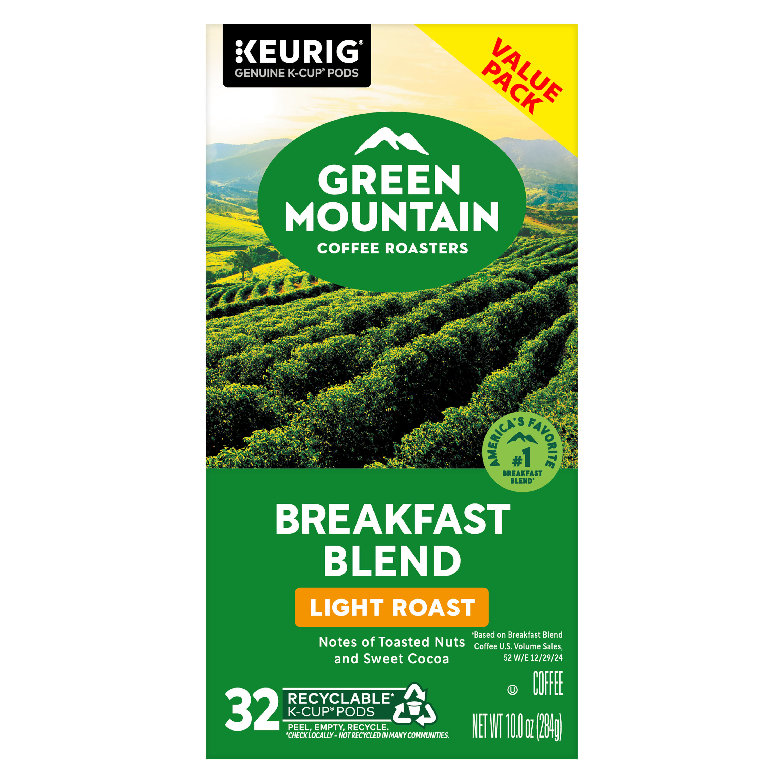 Green Mountain Coffee Roasters Breakfast Blend Keurig Single-Serve