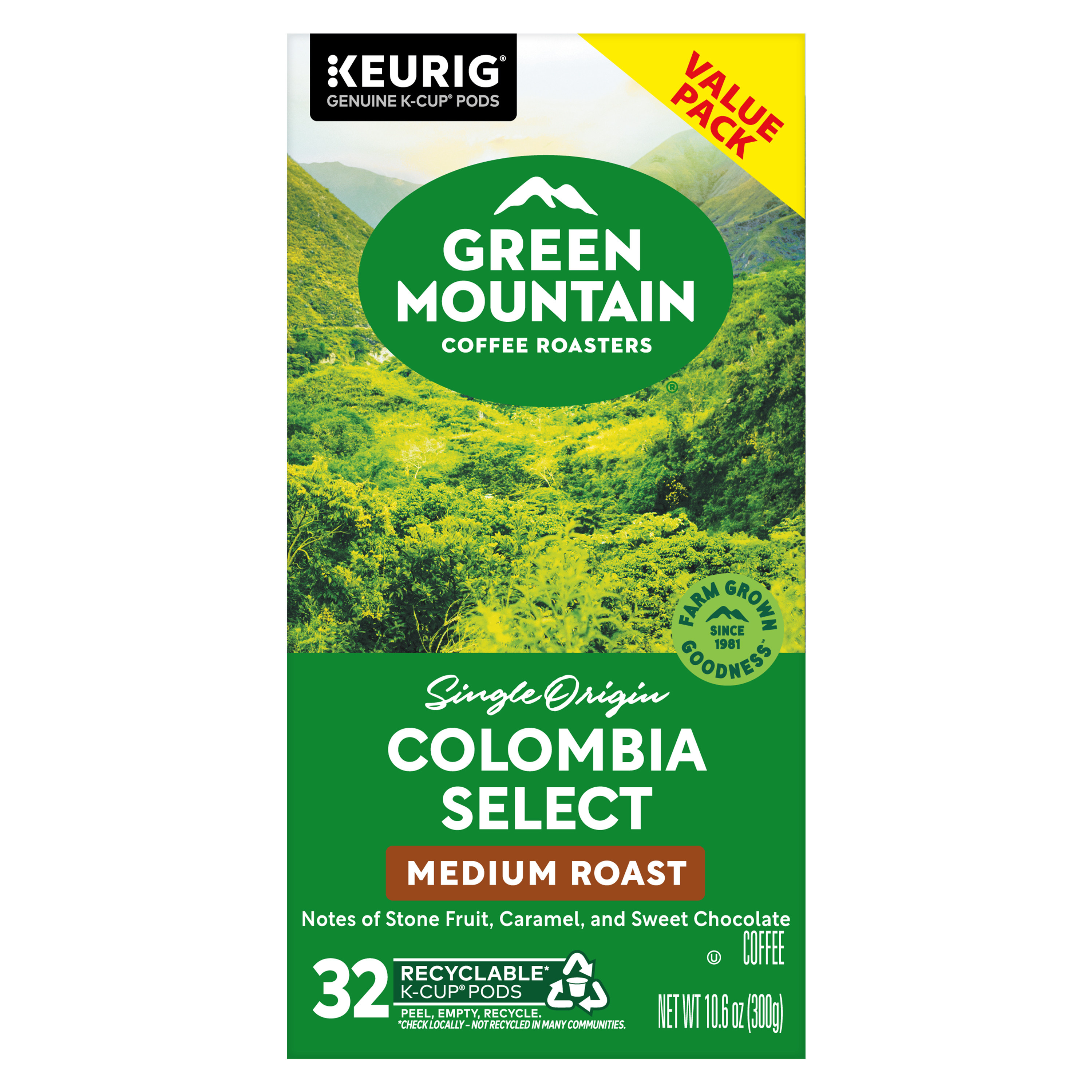 Green Mountain Coffee Roasters Colombia Select Coffee, Keurig