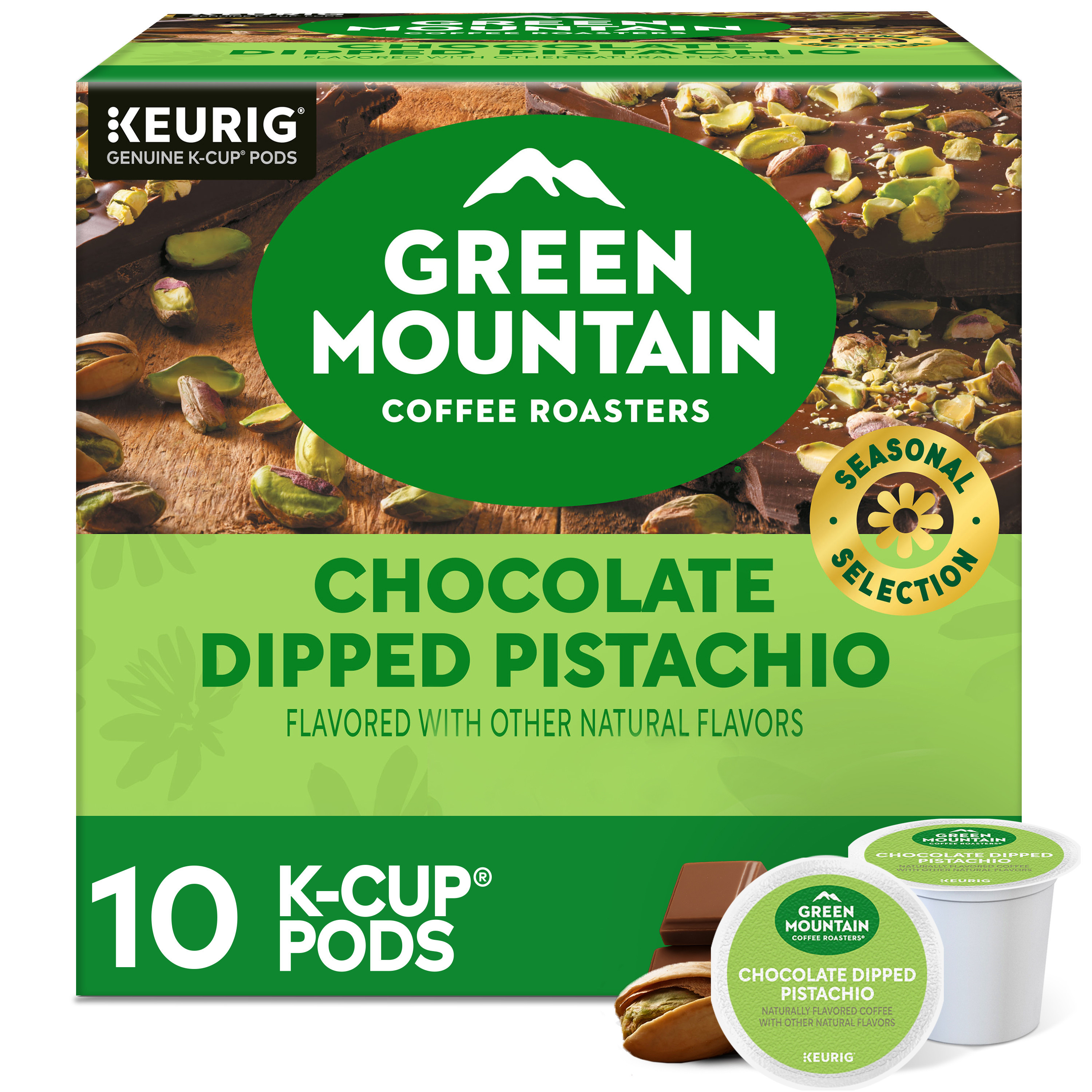 Green Mountain Coffee Roasters Chocolate Dipped Pistachio Flavored