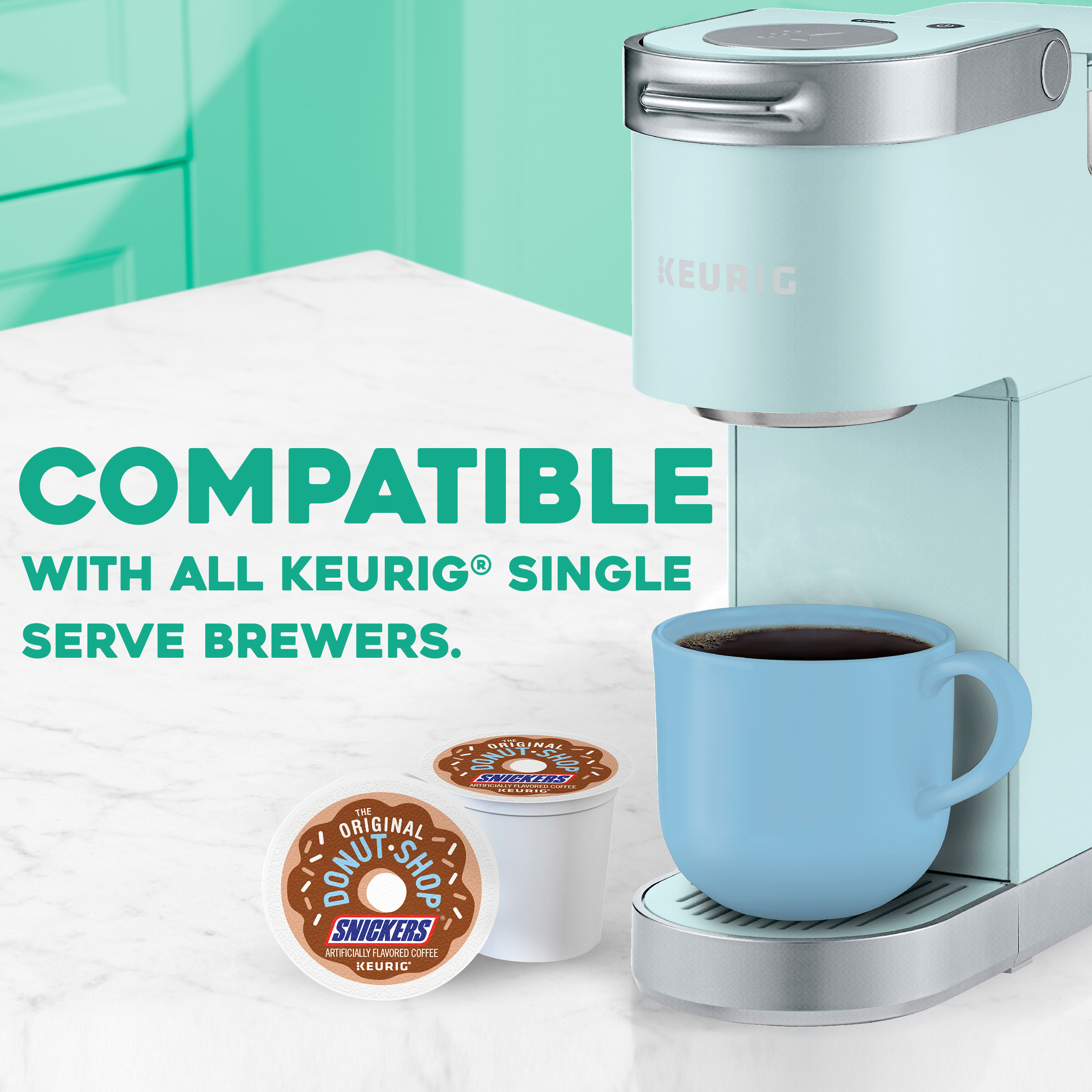 The Original Donut Shop Snickers Coffee, Keurig Single Serve K-Cup