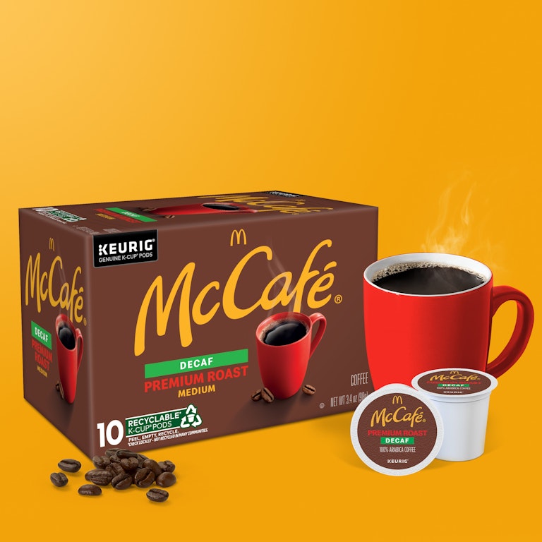 McCafe Premium Roast Decaf Coffee, Single Serve Keurig K-Cup Pods