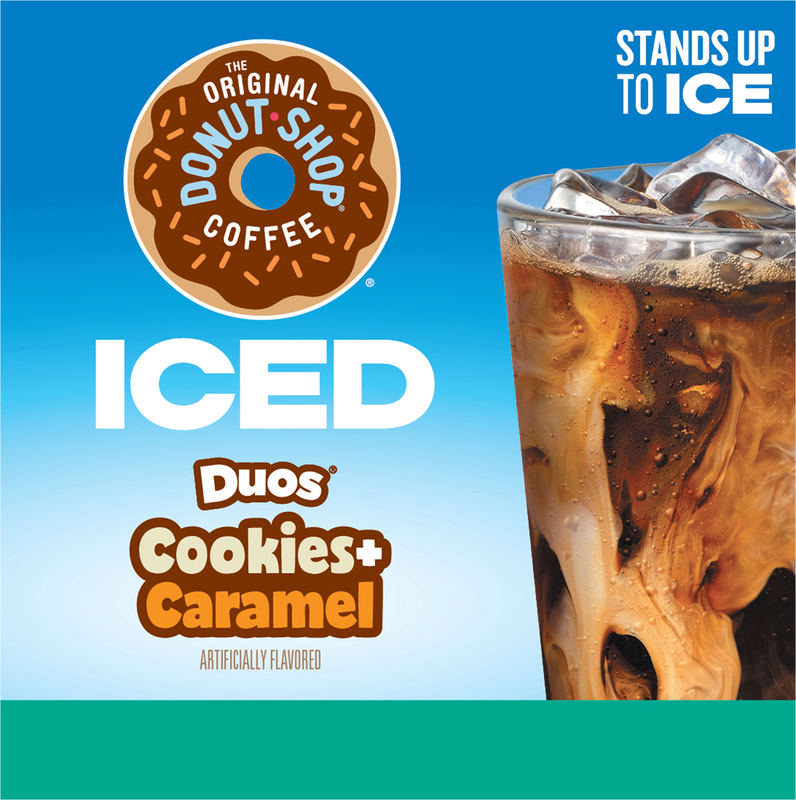 The Original Donut Shop ICED Duos Cookies + Caramel Coffee, Keurig