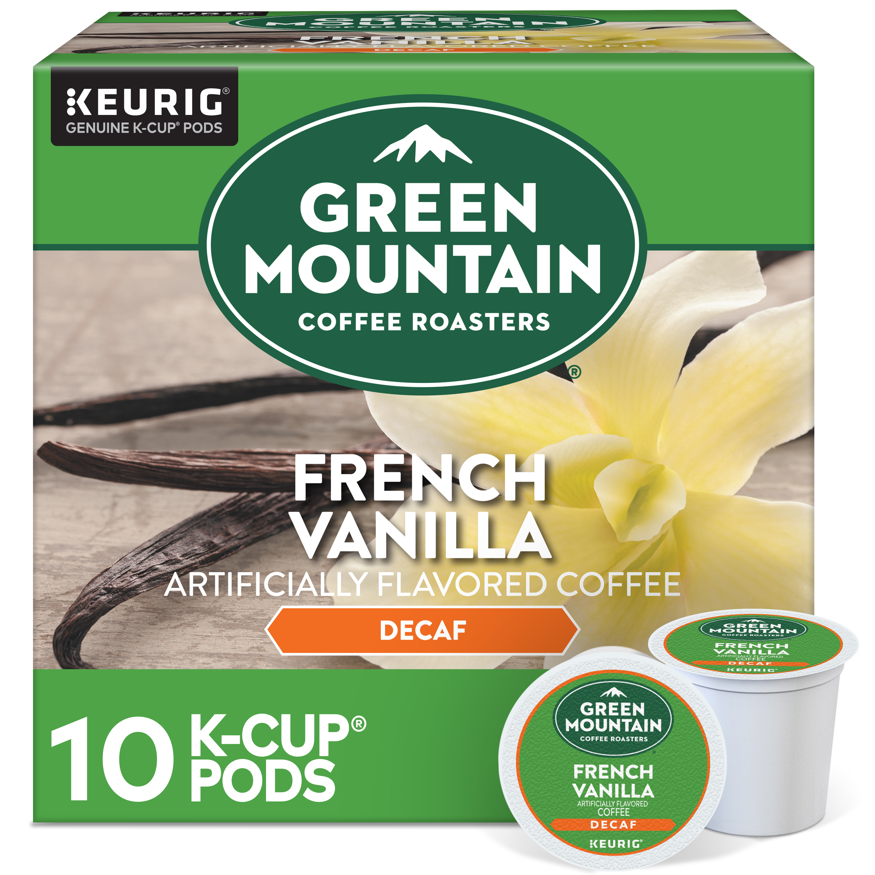 Green Mountain Coffee Roasters French Vanilla Decaf Keurig Single
