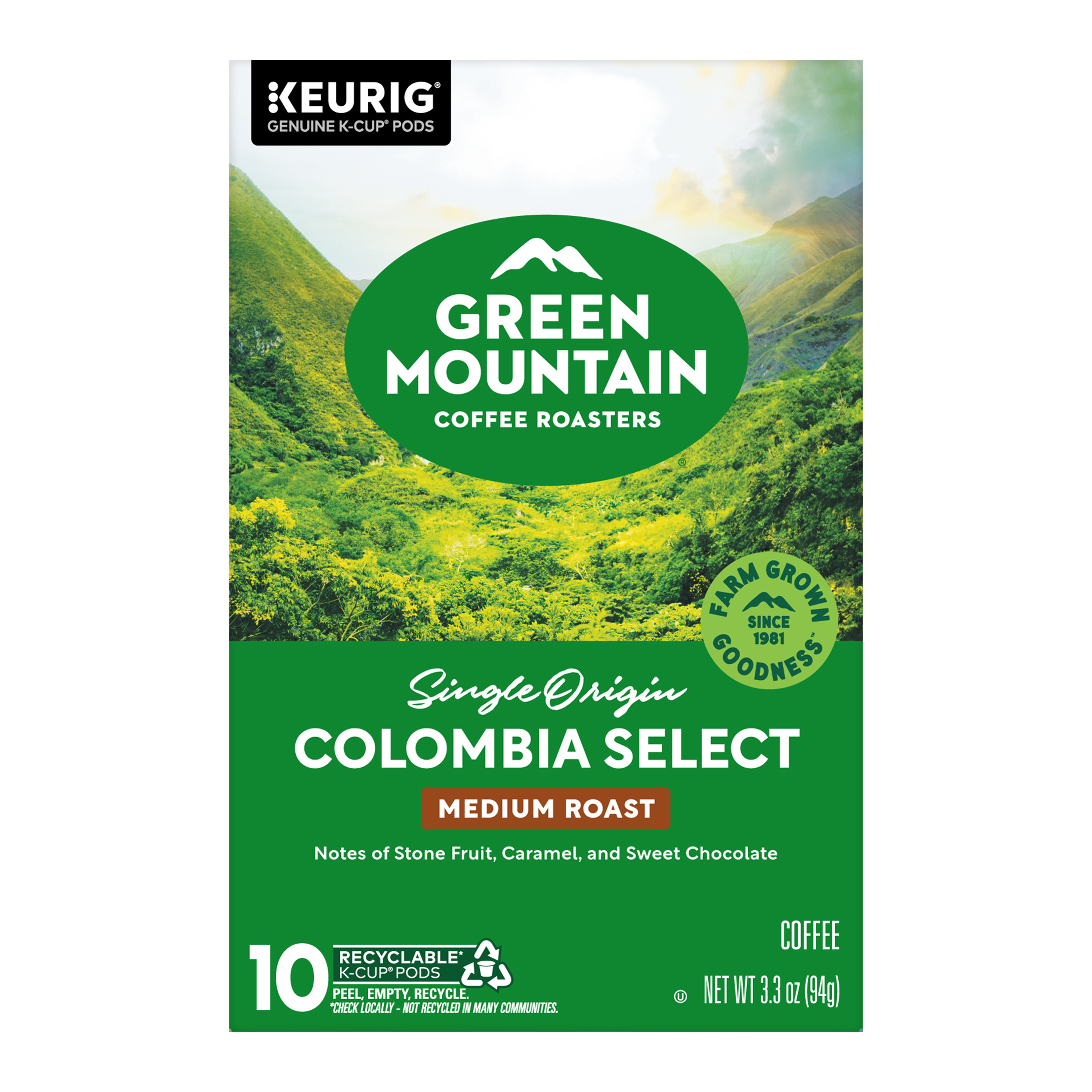 Green Mountain Coffee Roasters Colombia Select Keurig Single-Serve