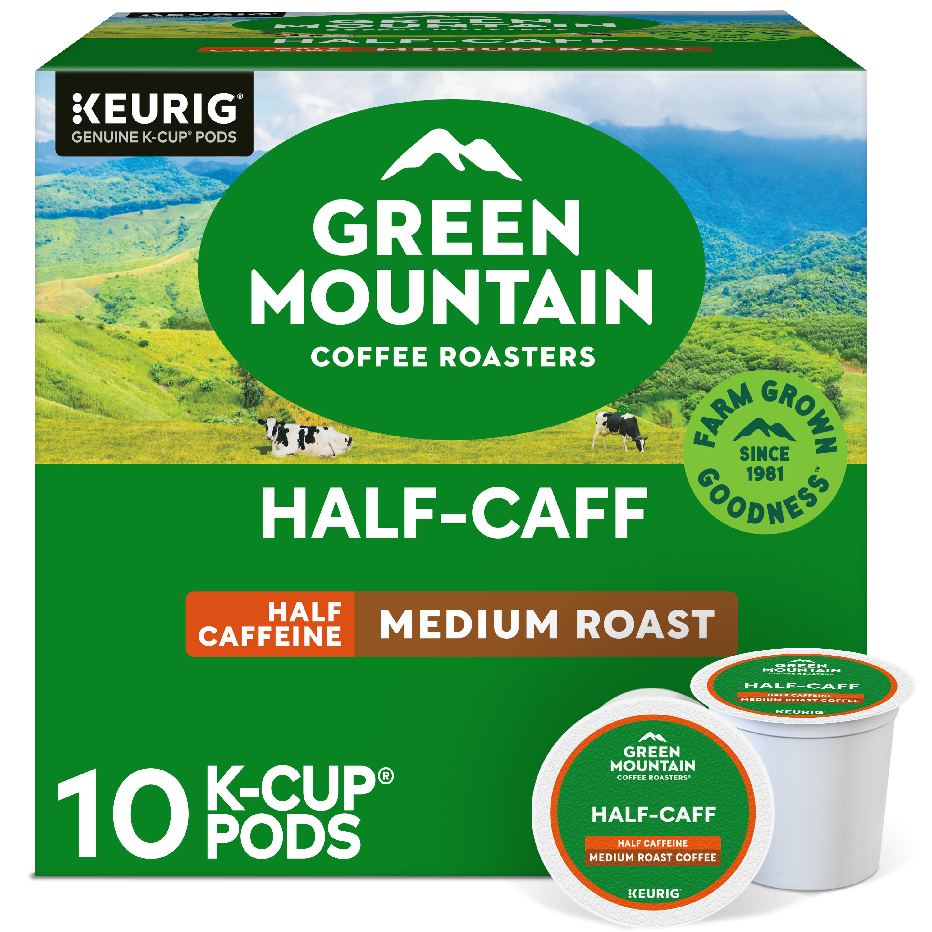 Green Mountain Coffee Roasters Half Caff Keurig Single-Serve K-Cup