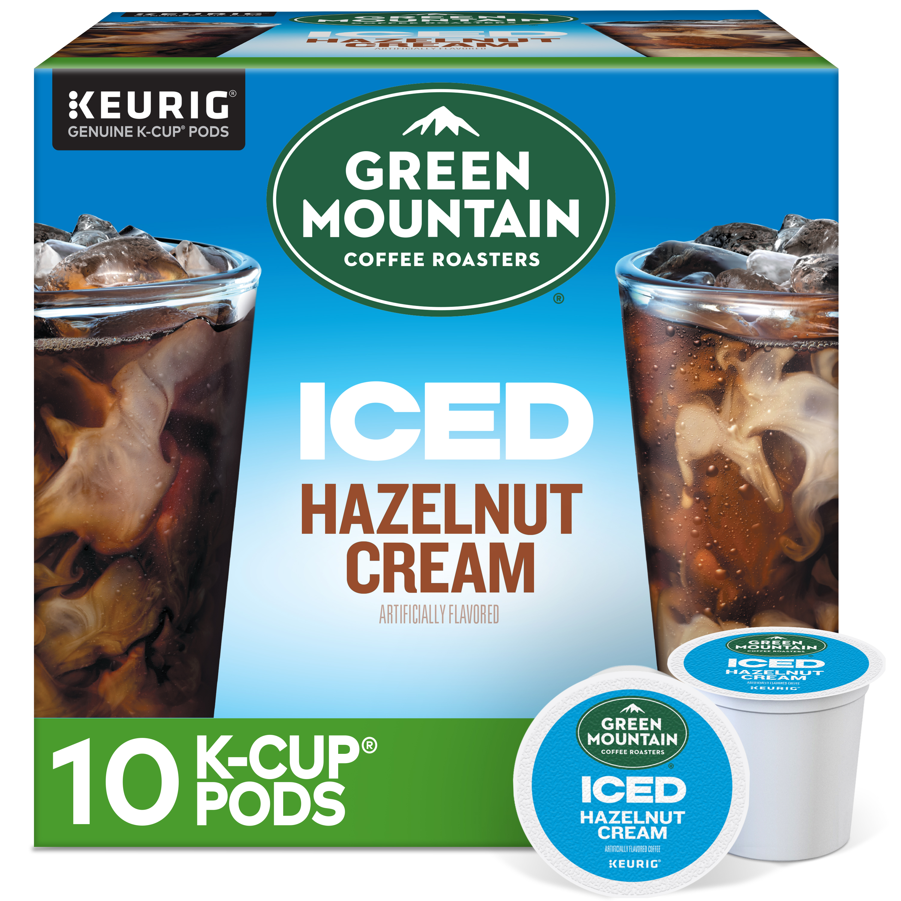 Green Mountain Coffee Roasters ICED Hazelnut Cream, Single Serve