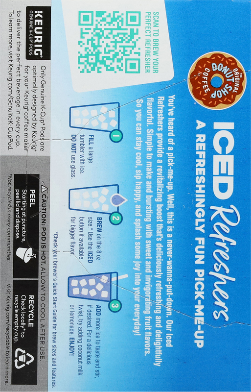 Donut Shop K-Cup Pods Iced Refreshers Berry Chill Beverage Mix