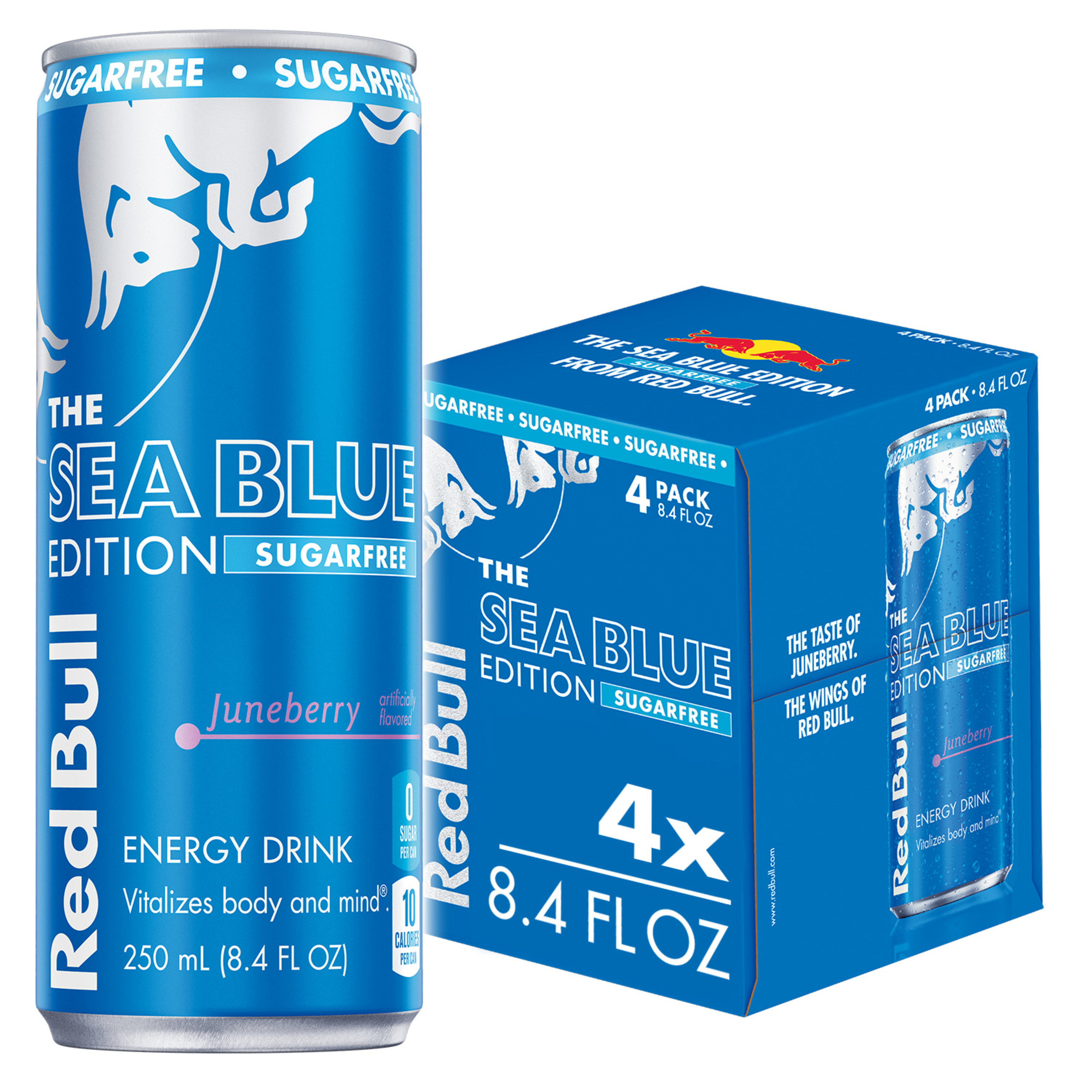 Red Bull Blue Edition Energy Drink, Blueberry, 80mg Caffeine, 8.4