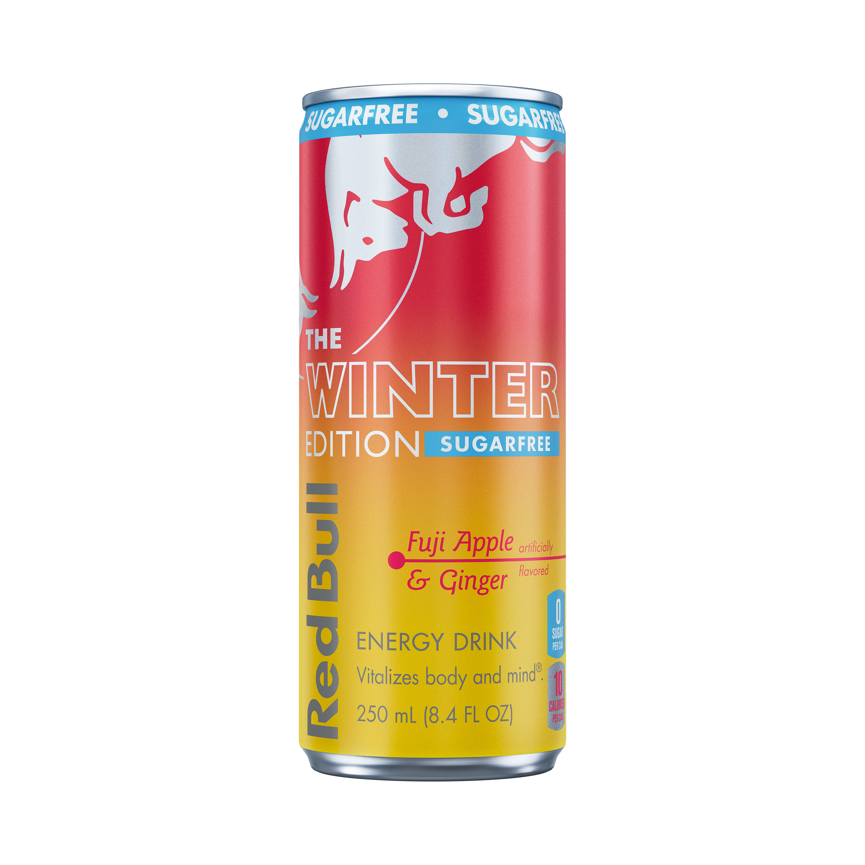 Red Bull Winter Edition Sugarfree Energy Drink, Fuji Apple