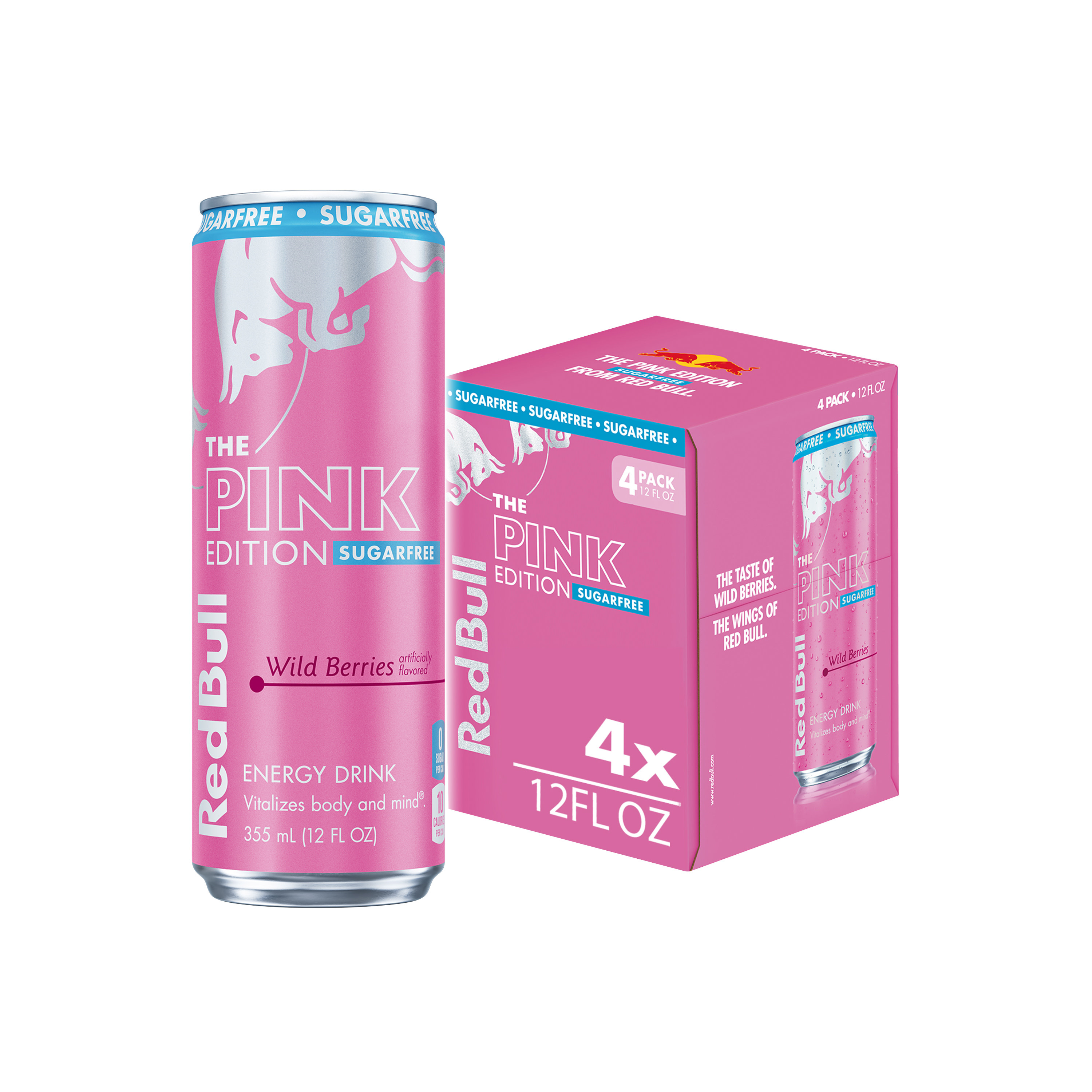 Red Bull Pink Edition Sugarfree Energy Drink, Wild Berries, 12 fl