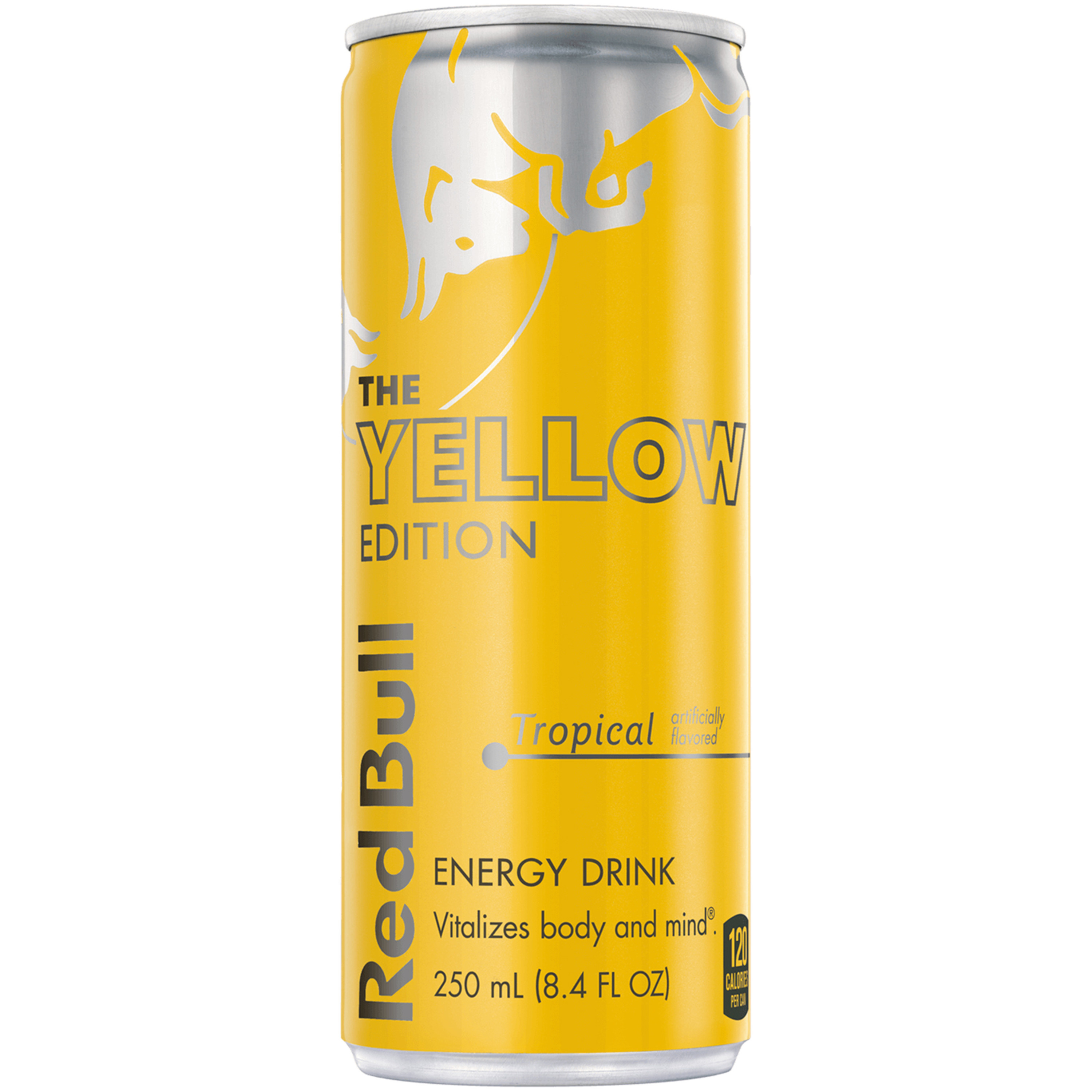 Red Bull Yellow Edition Energy Drink, Tropical, 80mg Caffeine, 8.4